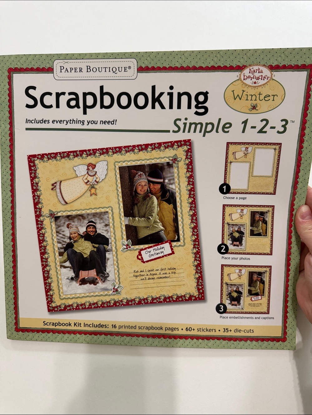 Paper Boutique ‘Winter’ Scrapbooking Kit - Red, Green, Cream, Yellow
